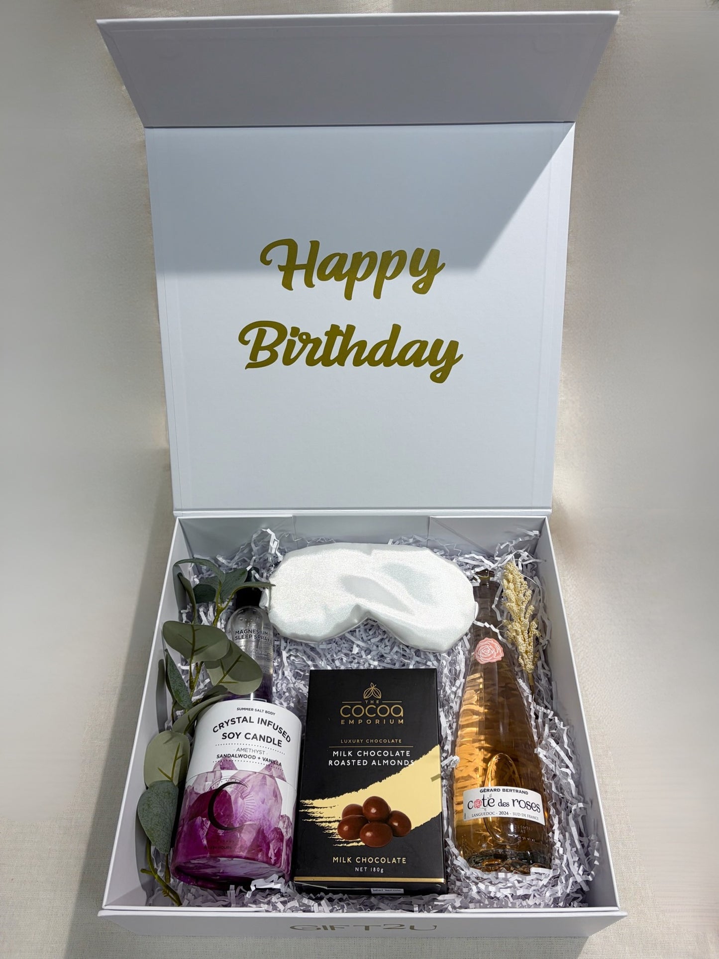 Luxury Crystal Candle & Rosé Pamper Hamper