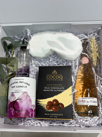 Luxury Crystal Candle & Rosé Pamper Hamper