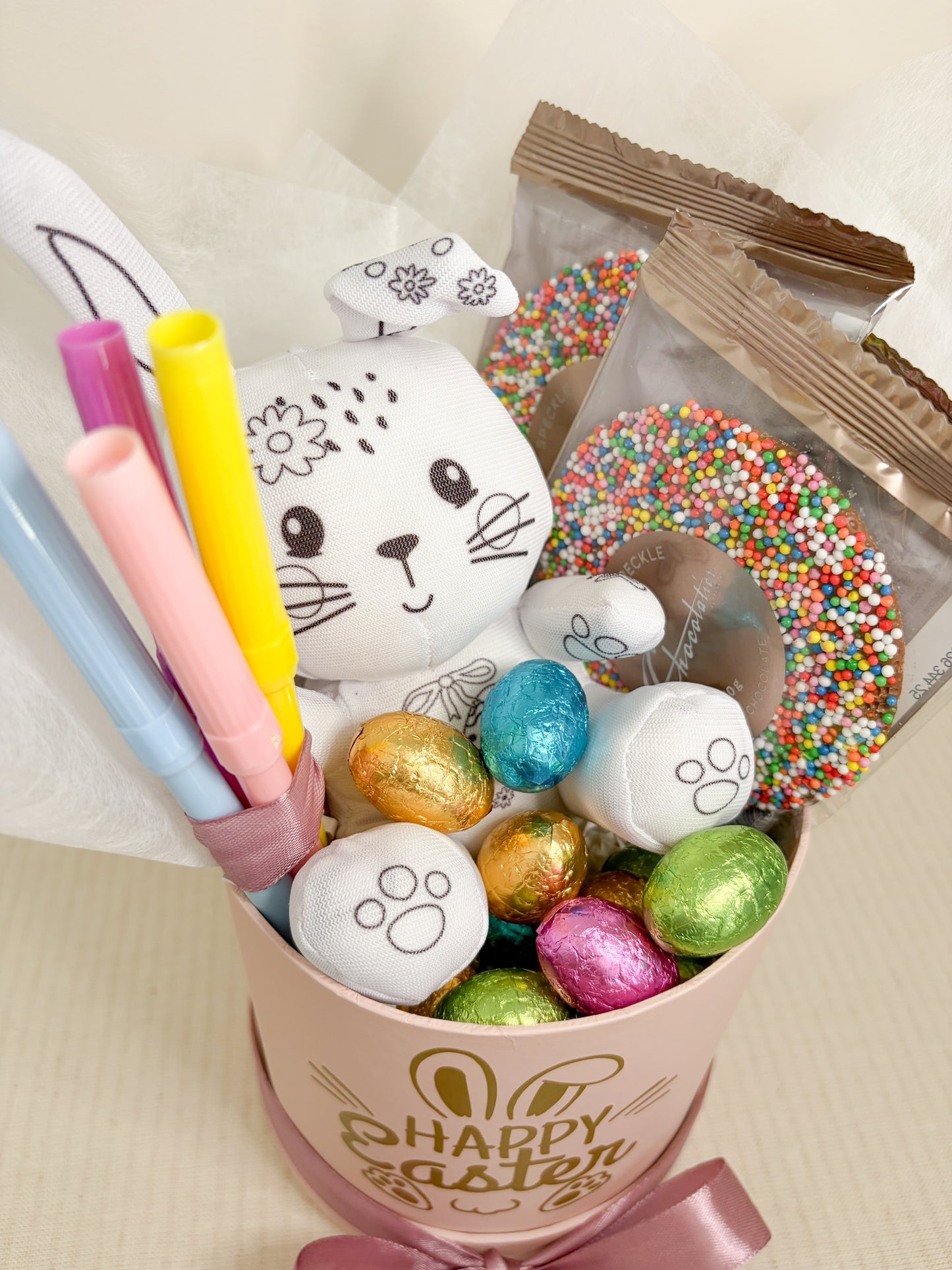 Kids Easter Hamper – Colour Your Own Bunny & Giant Freckles